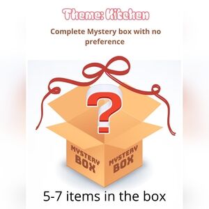 Mystery Box with Kitchen Items Including Dinnerware, Storage, Bakeware, Etc.